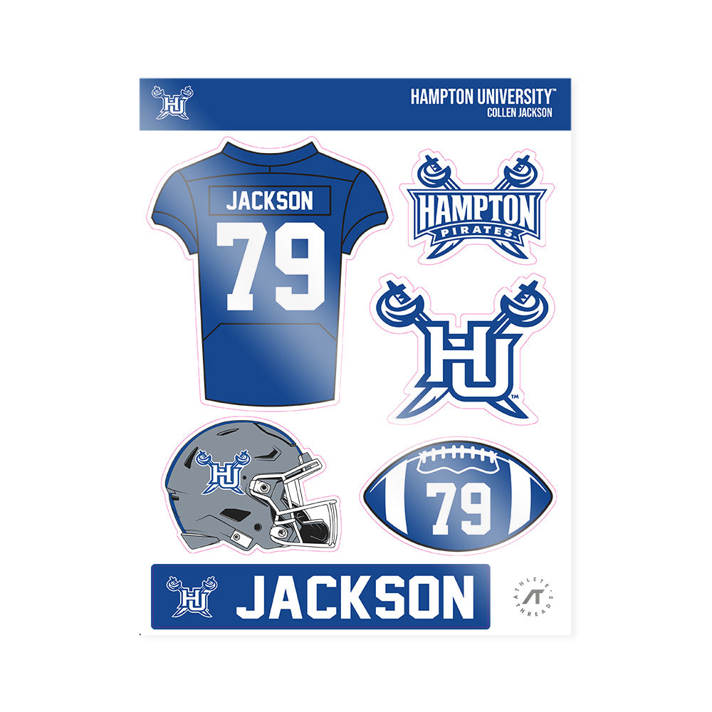 Hampton - NCAA Football : Collen Jackson - Sticker Sheet-0