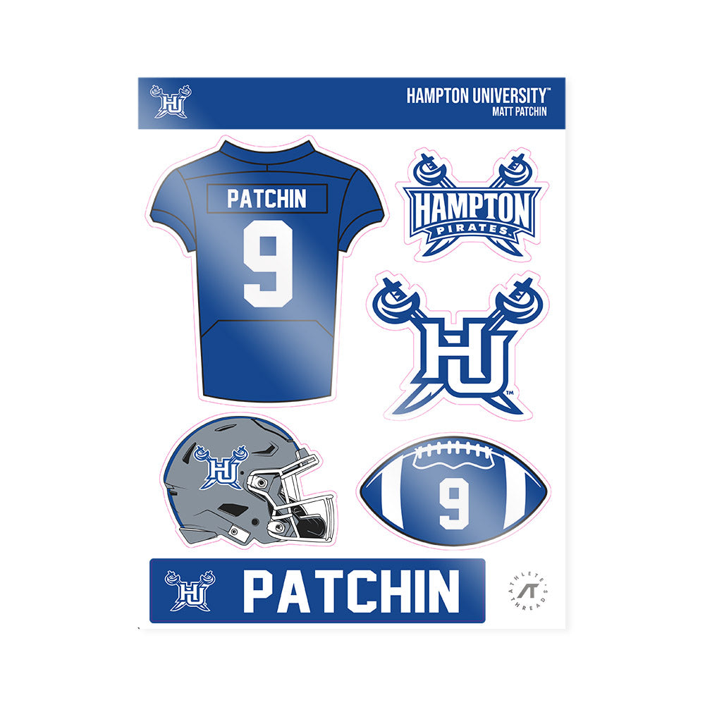 Hampton - NCAA Football : Matt Patchin - Sticker Sheet-0