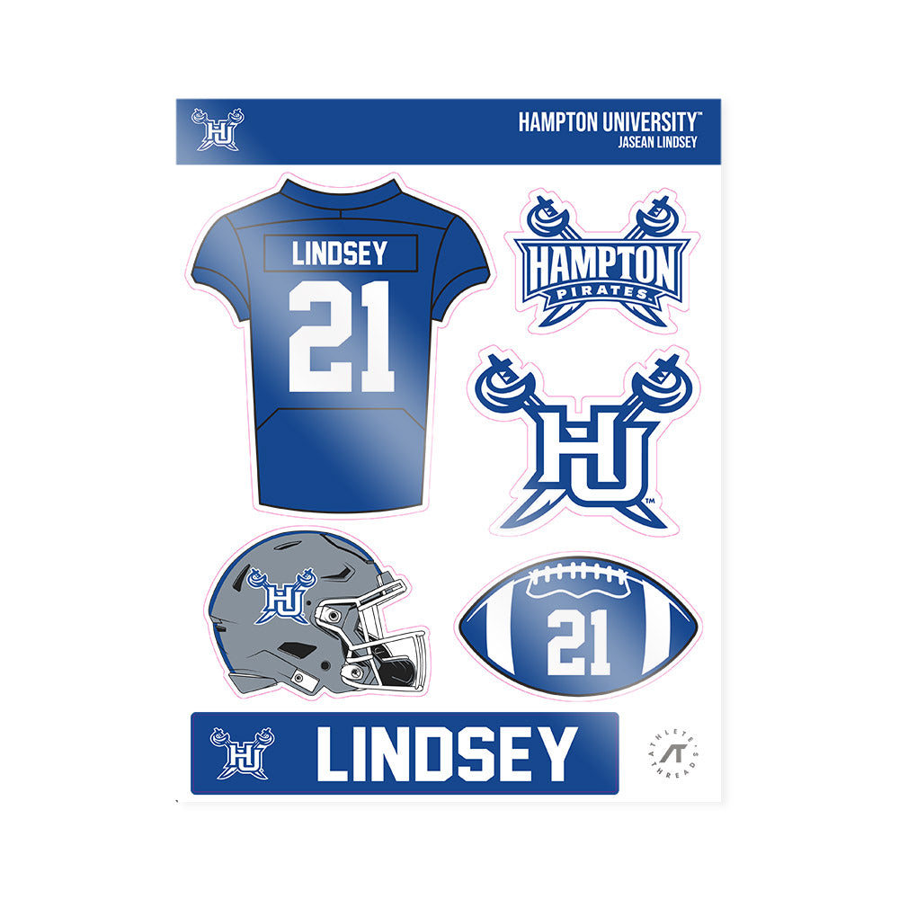 Hampton - NCAA Football : JaSean Lindsey - Sticker Sheet-0