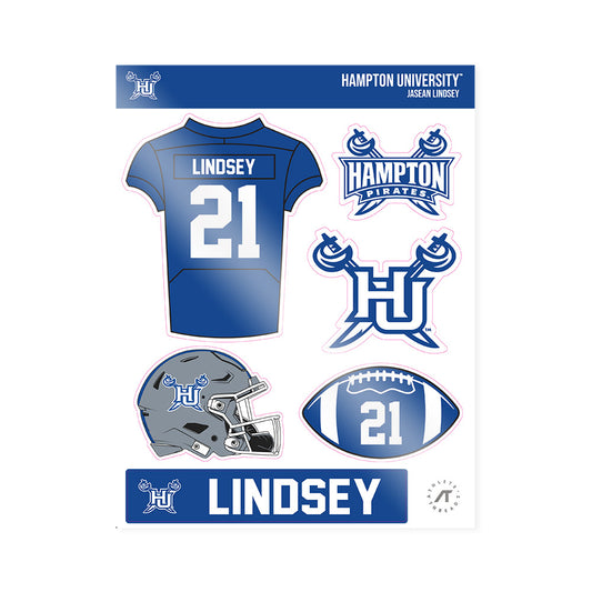 Hampton - NCAA Football : JaSean Lindsey - Sticker Sheet-0