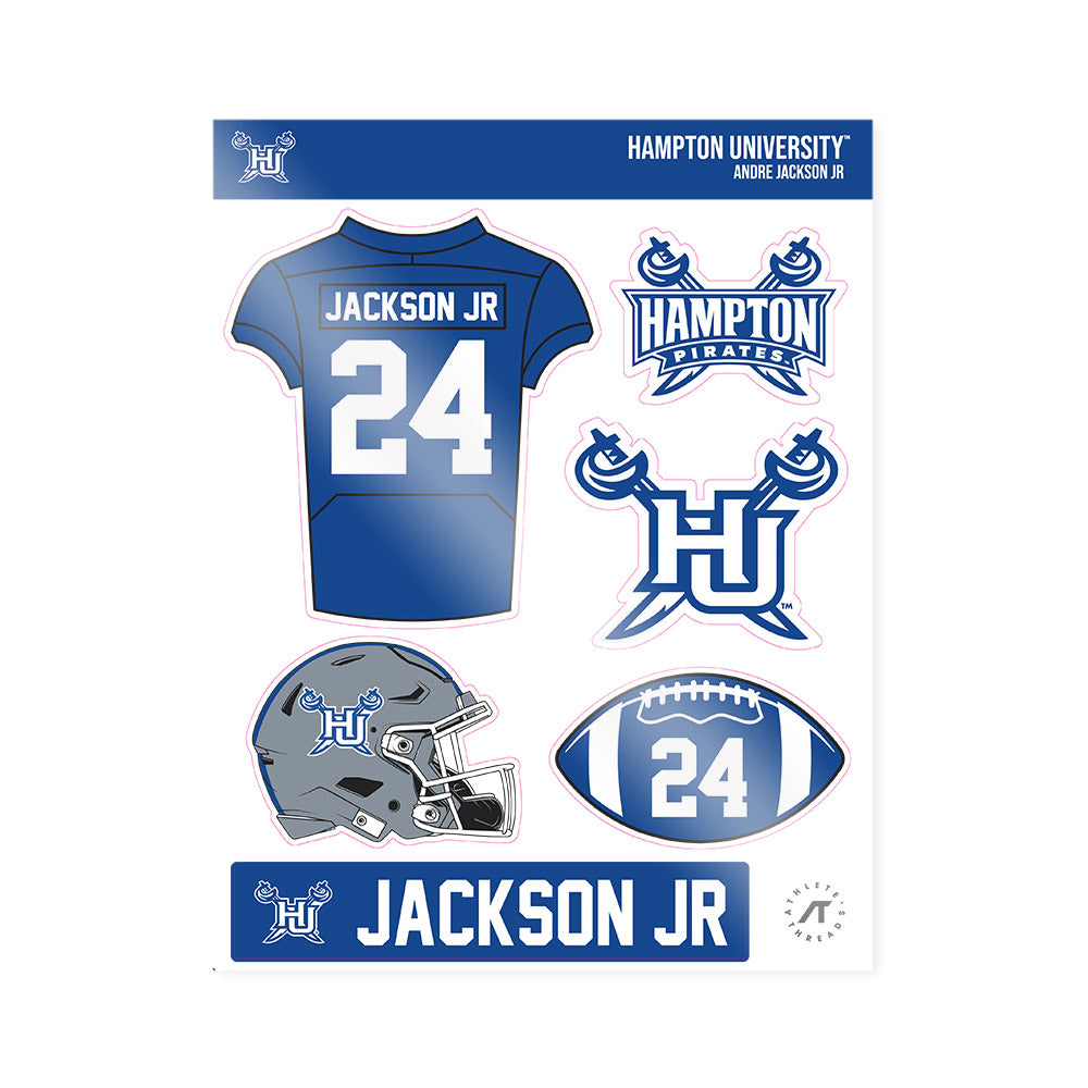 Hampton - NCAA Football : Andre Jackson Jr - Sticker Sheet-0