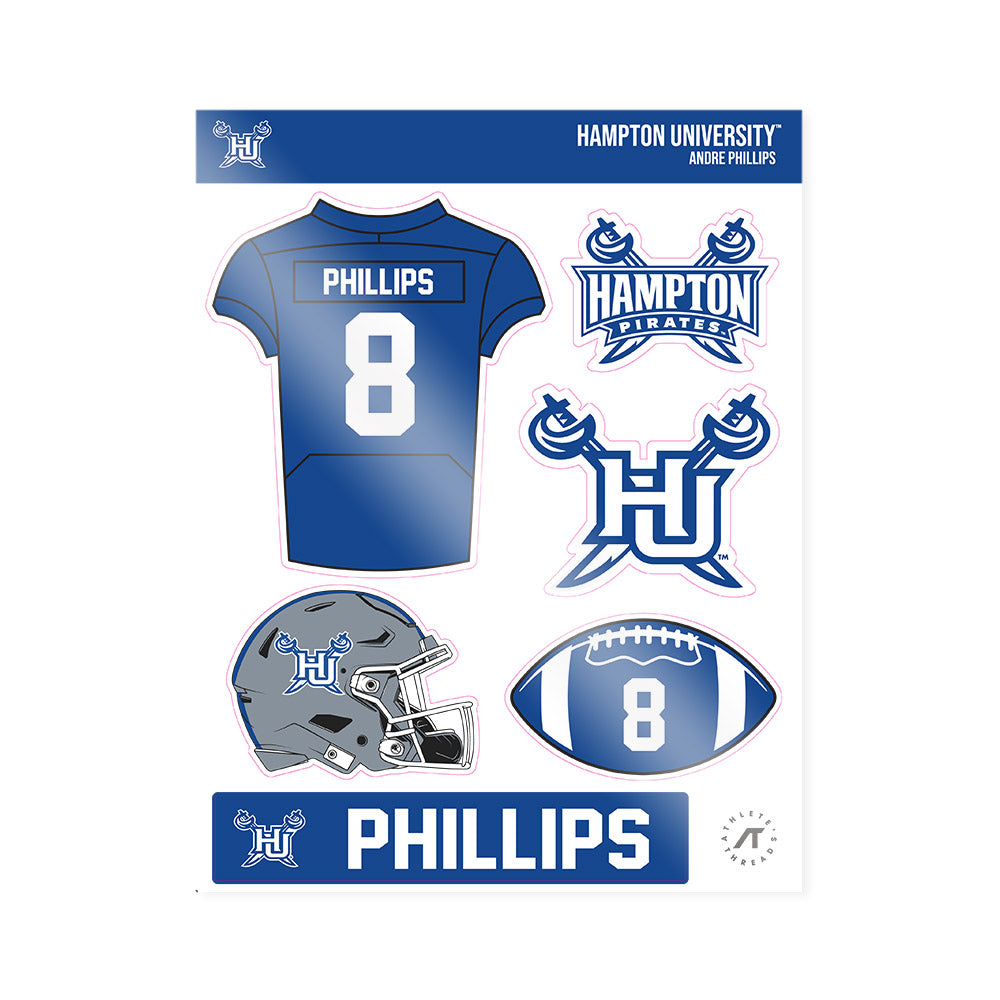 Hampton - NCAA Football : Andre Phillips - Sticker Sheet-0