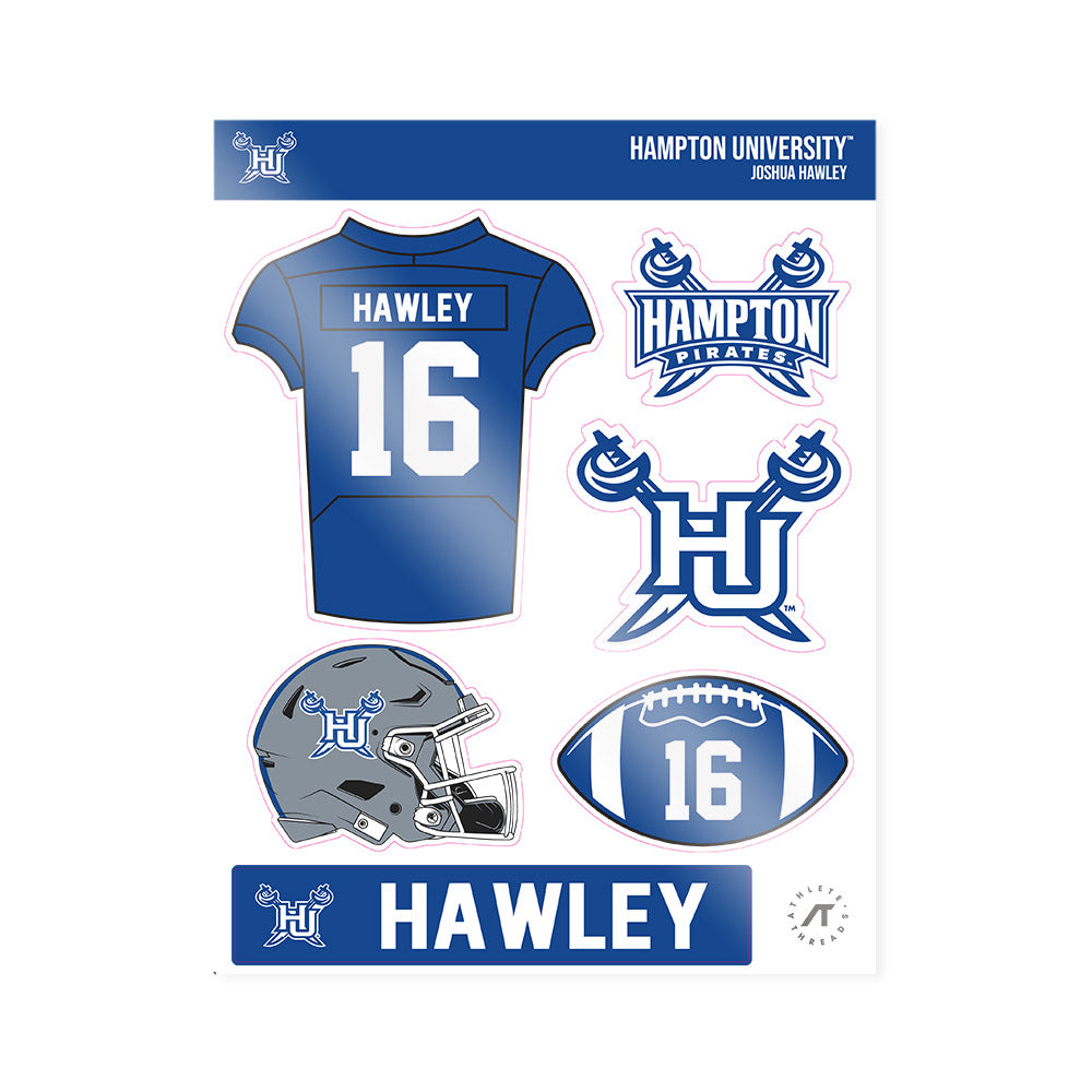 Hampton - NCAA Football : Joshua Hawley - Sticker Sheet-0