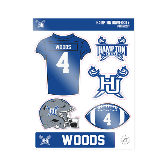 Hampton - NCAA Football : Jalen Woods - Sticker Sheet-0