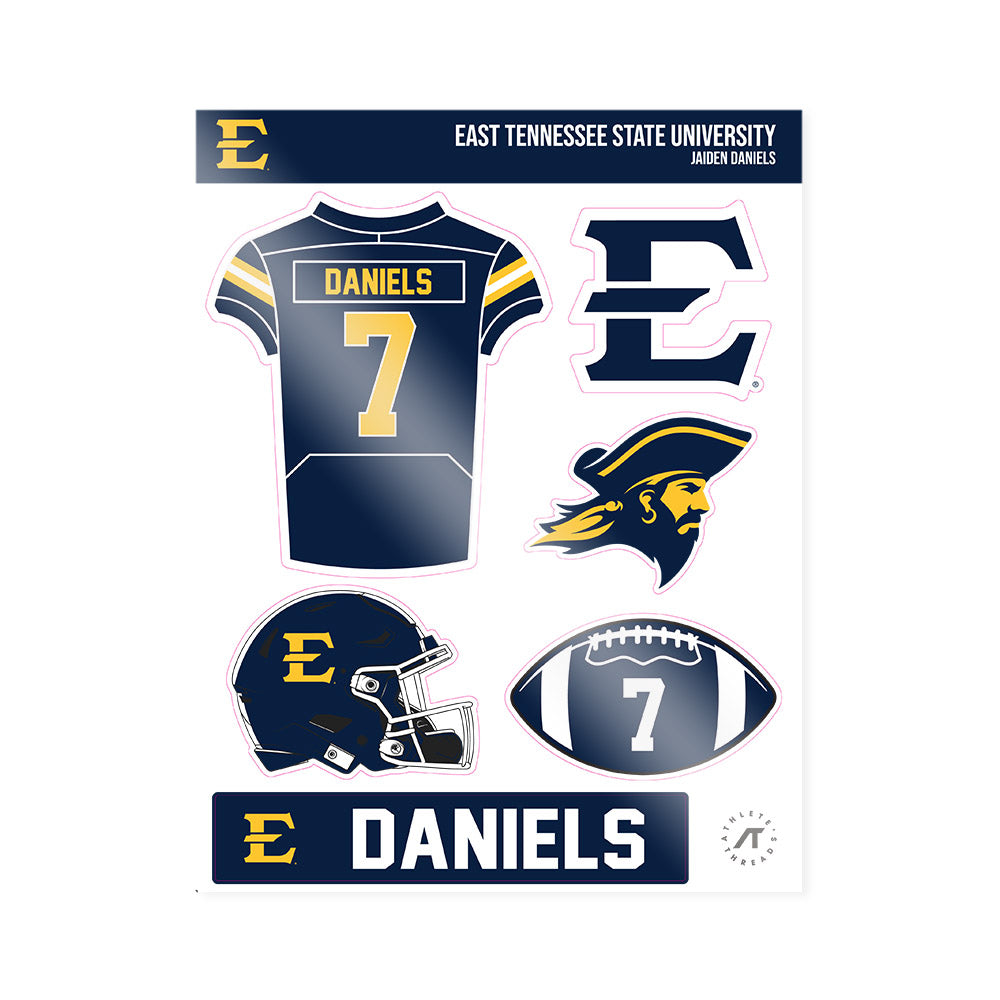 East Tennessee State - NCAA Football : Jaiden Daniels - Sticker Sheet-0