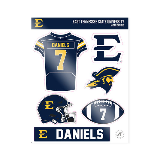 East Tennessee State - NCAA Football : Jaiden Daniels - Sticker Sheet-0