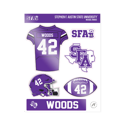 SFA - NCAA Football : Michael Woods - Sticker Sheet-0