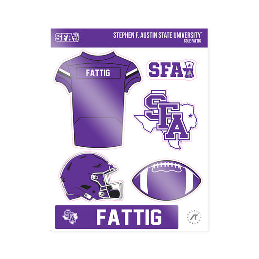 SFA - NCAA Football : Cole Fattig - Sticker Sheet-0