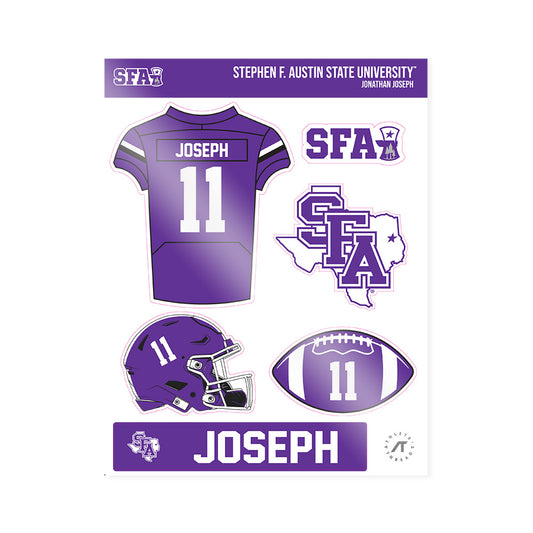 SFA - NCAA Football : Jonathan Joseph - Sticker Sheet-0