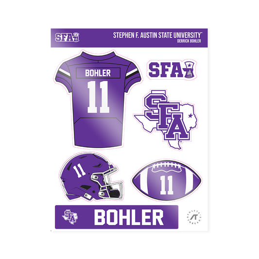 SFA - NCAA Football : Derrick Bohler - Sticker Sheet-0
