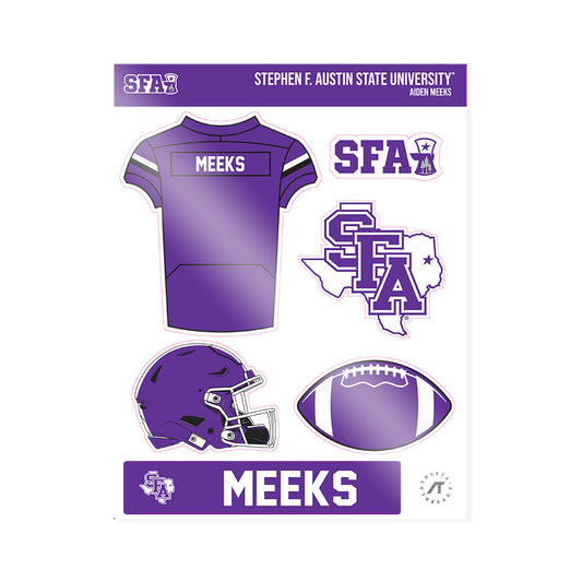 SFA - NCAA Football : Aiden Meeks - Sticker Sheet-0