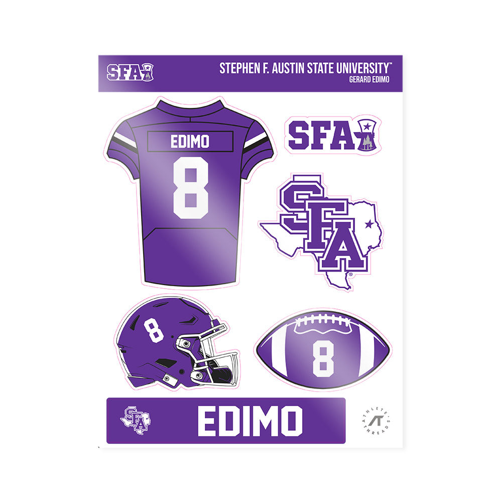 SFA - NCAA Football : Gerard Edimo - Sticker Sheet-0