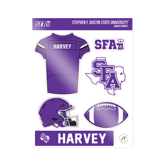 SFA - NCAA Football : Jamiah Harvey - Sticker Sheet-0