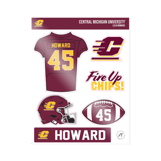 Central Michigan - NCAA Football : Leln Howard - Sticker Sheet-0