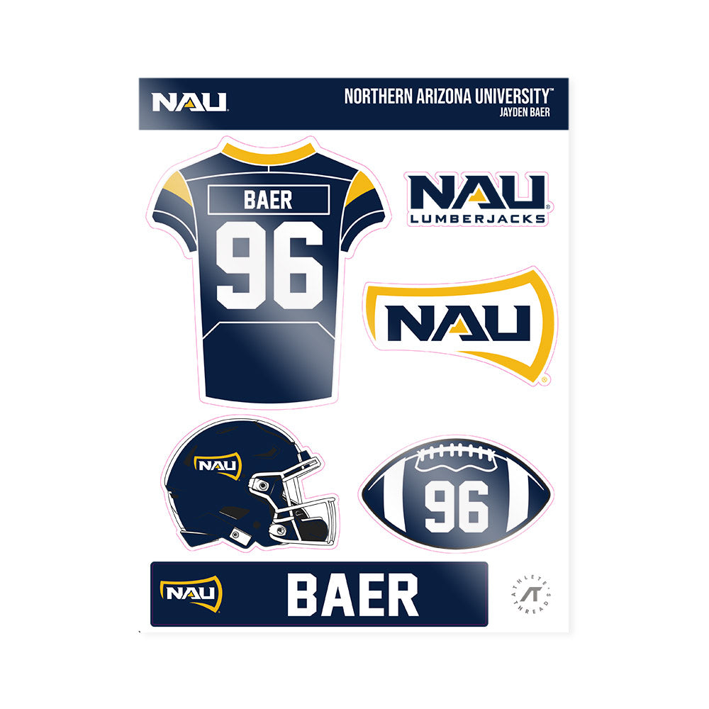 Northern Arizona - NCAA Football : Jayden Baer - Sticker Sheet-0