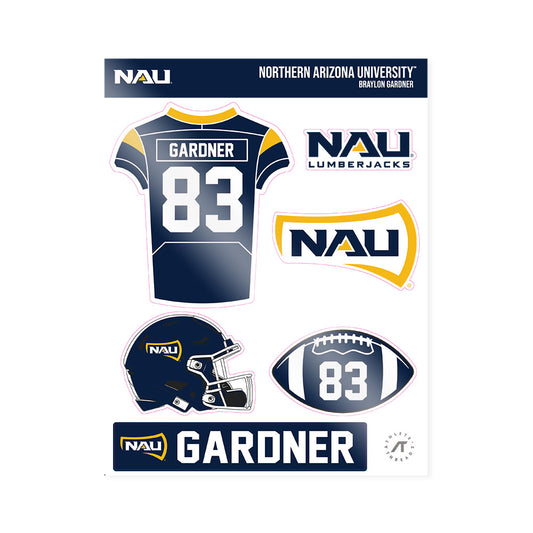 Northern Arizona - NCAA Football : Braylon Gardner - Sticker Sheet-0