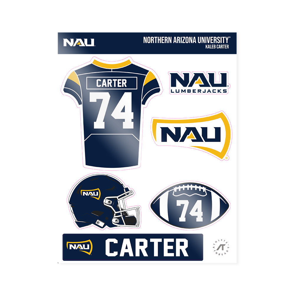 Northern Arizona - NCAA Football : Kaleb Carter - Sticker Sheet-0