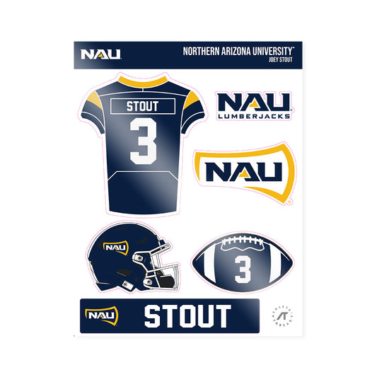 Northern Arizona - NCAA Football : Joey Stout - Sticker Sheet-0