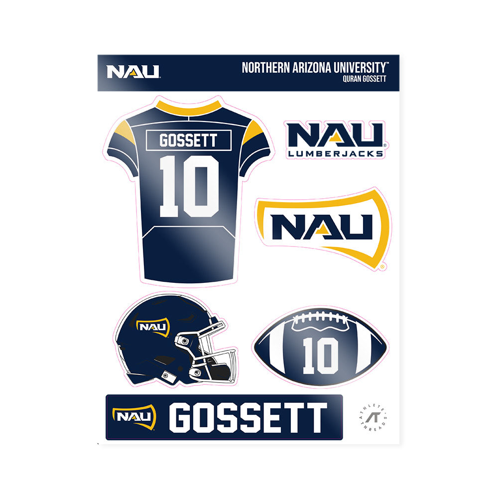Northern Arizona - NCAA Football : QuRan Gossett - Sticker Sheet-0
