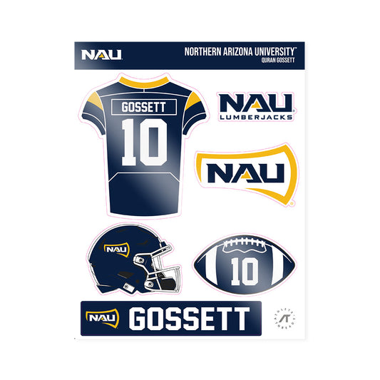 Northern Arizona - NCAA Football : QuRan Gossett - Sticker Sheet-0