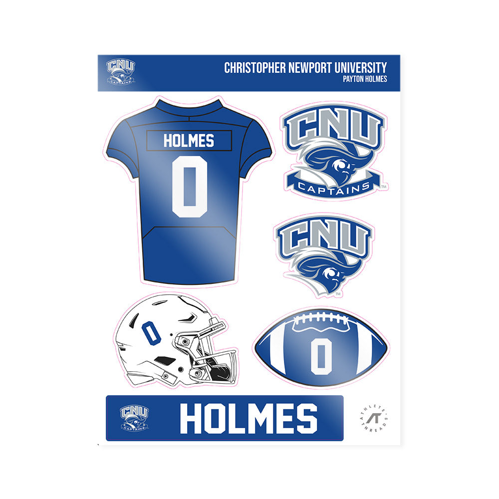 CNU - NCAA Football : Payton Holmes - Sticker Sheet-0