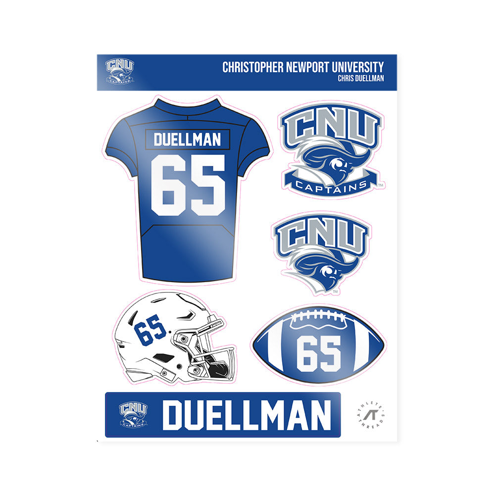 CNU - NCAA Football : Chris Duellman - Sticker Sheet-0
