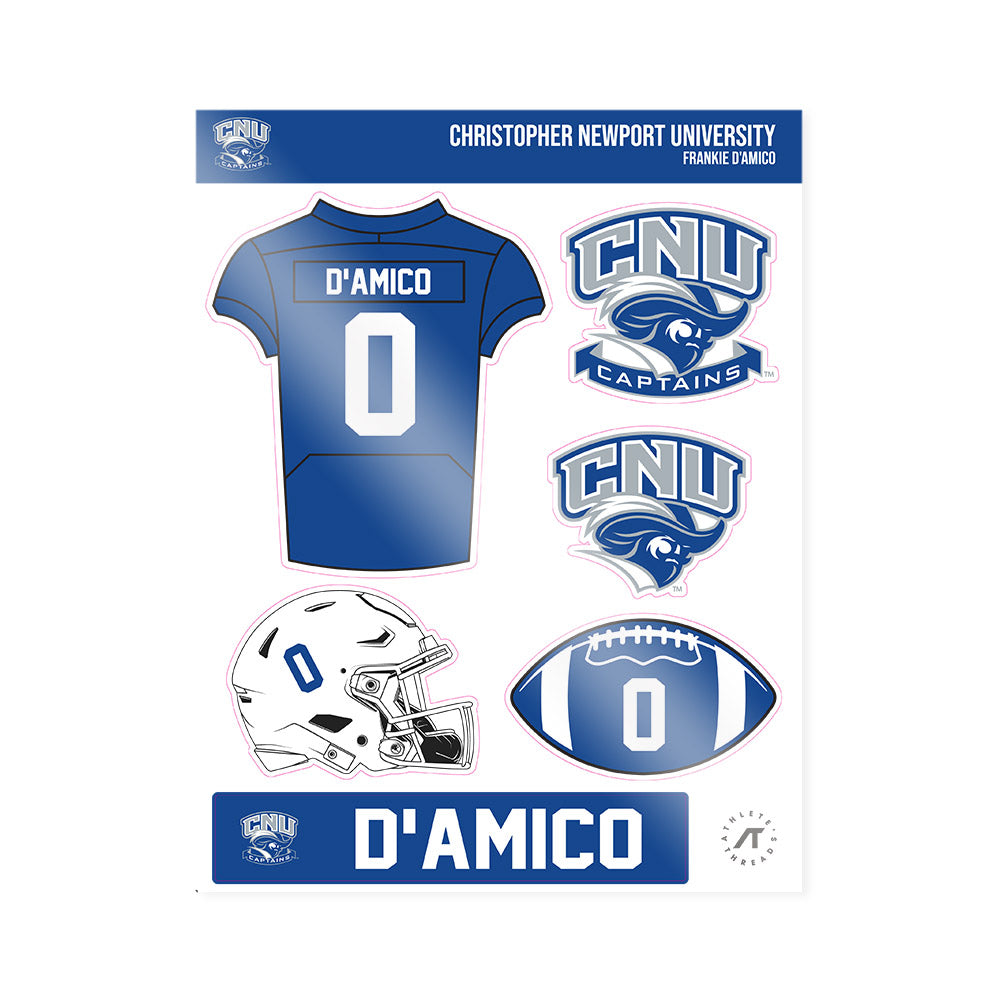 CNU - NCAA Football : Frankie D'AMICO - Sticker Sheet-0