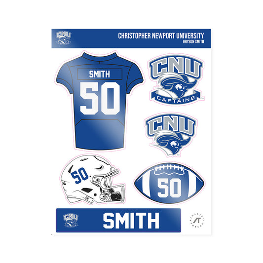 CNU - NCAA Football : Bryson Smith - Sticker Sheet-0