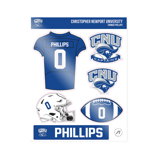 CNU - NCAA Football : Thomas Phillips - Sticker Sheet-0