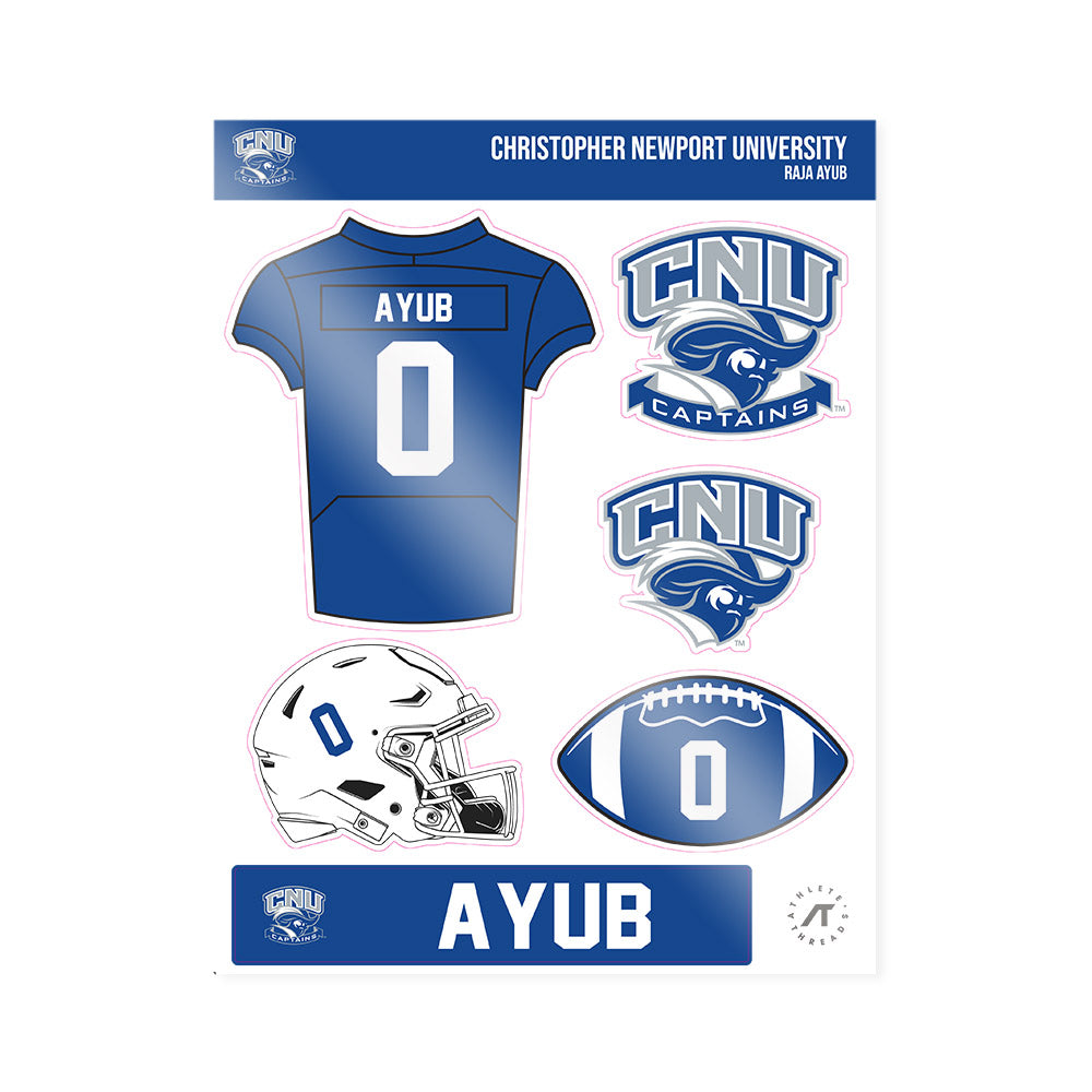 CNU - NCAA Football : Raja Ayub - Sticker Sheet-0