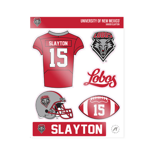 New Mexico - NCAA Football : Xavier Slayton - Sticker Sheet-0