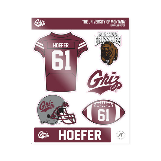 Montana - NCAA Football : Lincoln Hoefer - Sticker Sheet-0