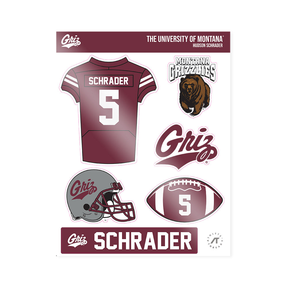 Montana - NCAA Football : Hudson Schrader - Sticker Sheet-0