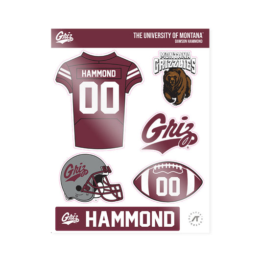 Montana - NCAA Football : Dawson Hammond - Sticker Sheet-0