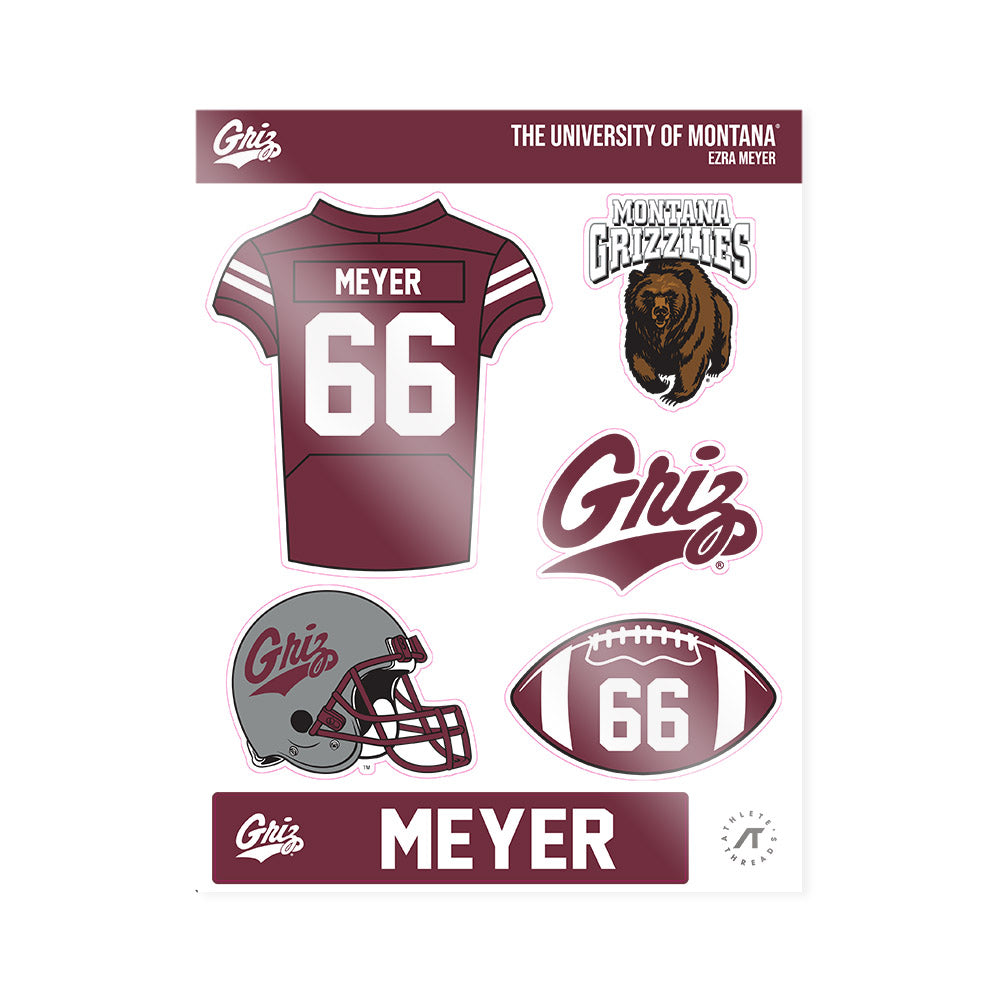 Montana - NCAA Football : Ezra Meyer - Sticker Sheet-0