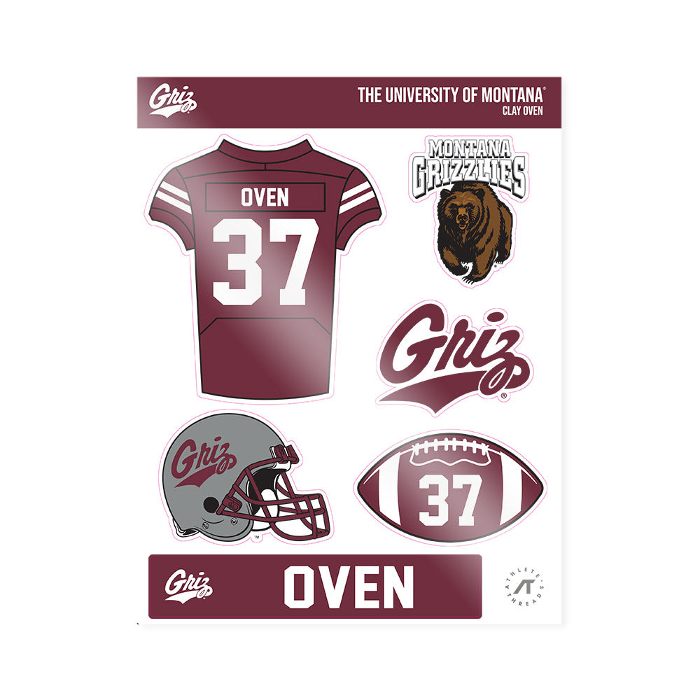 Montana - NCAA Football : Clay Oven - Sticker Sheet-0