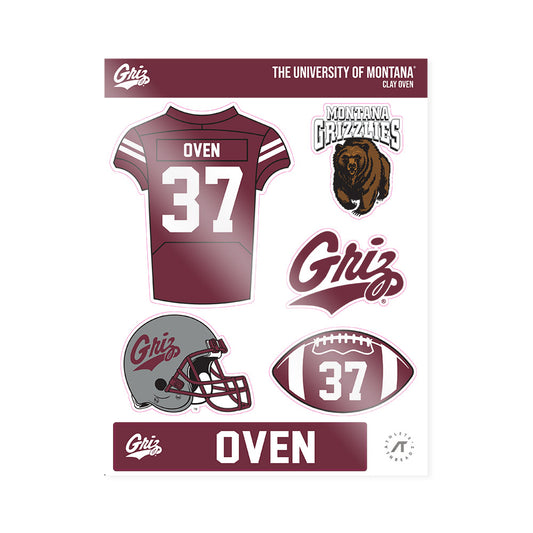 Montana - NCAA Football : Clay Oven - Sticker Sheet-0