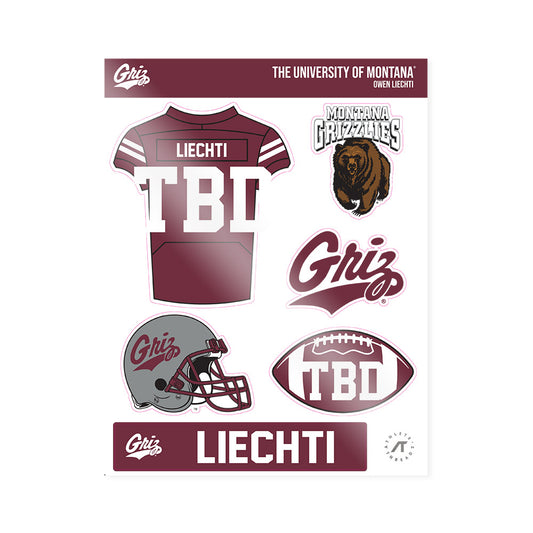 Montana - NCAA Football : Owen Liechti - Sticker Sheet-0