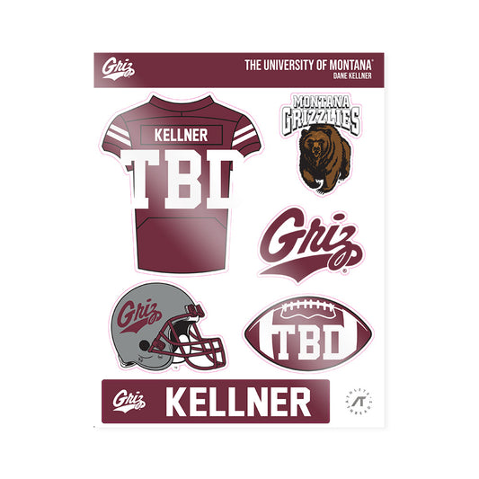 Montana - NCAA Football : Dane Kellner - Sticker Sheet-0