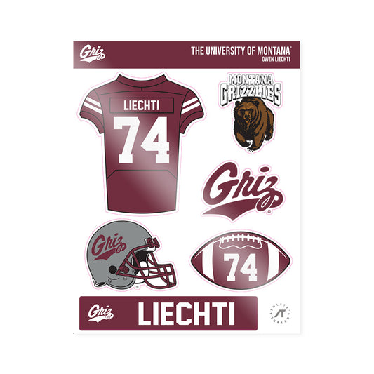 Montana - NCAA Football : Owen Liechti - Sticker Sheet-0