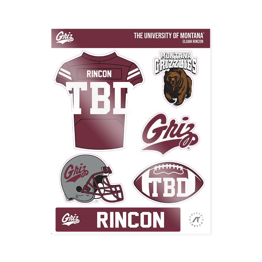 Montana - NCAA Football : Elijah Rincon - Sticker Sheet-0