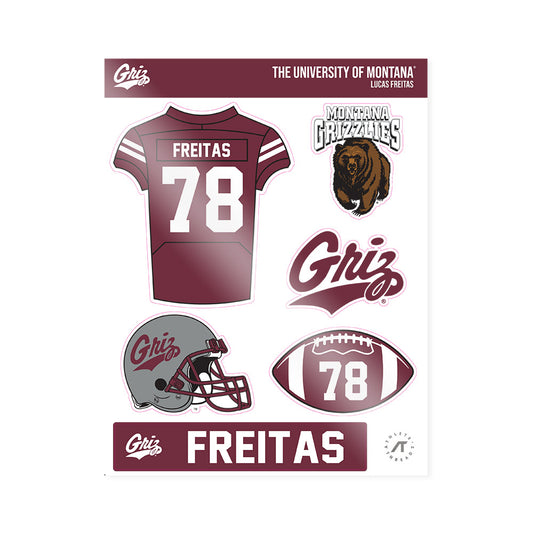 Montana - NCAA Football : Lucas Freitas - Sticker Sheet-0