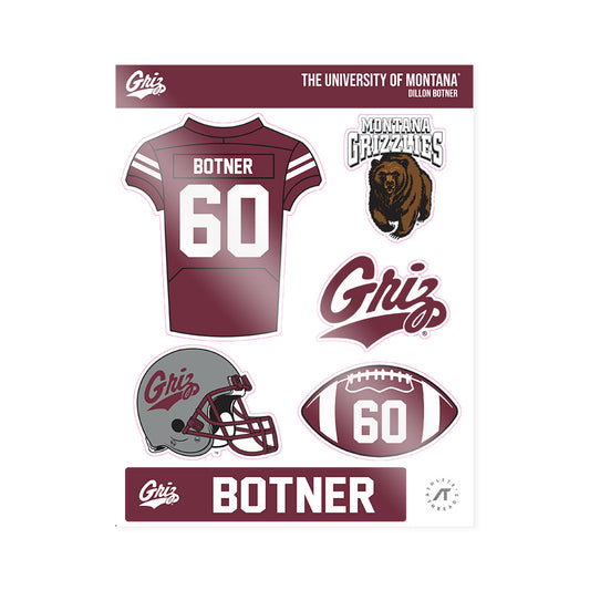 Montana - NCAA Football : Dillon Botner - Sticker Sheet-0