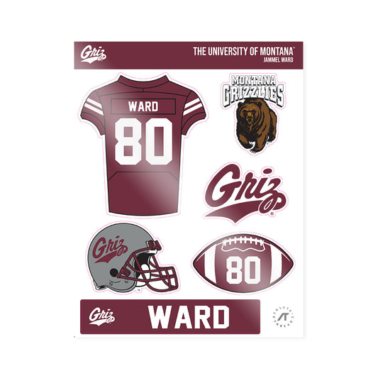 Montana - NCAA Football : Jammel Ward - Sticker Sheet-0