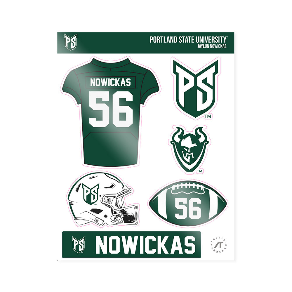 Portland State - NCAA Football : Jaylun Nowickas - Sticker Sheet-0