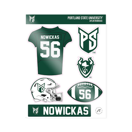 Portland State - NCAA Football : Jaylun Nowickas - Sticker Sheet-0