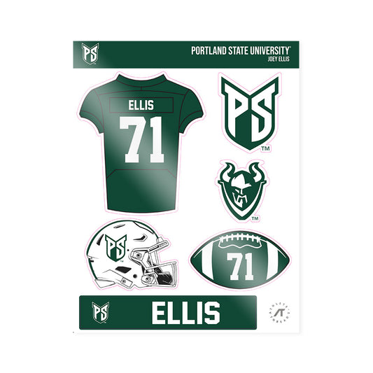 Portland State - NCAA Football : Joey Ellis - Sticker Sheet-0