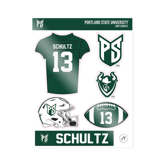 Portland State - NCAA Football : Eddy Schultz - Sticker Sheet-0