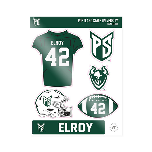 Portland State - NCAA Football : Caine Elroy - Sticker Sheet-0