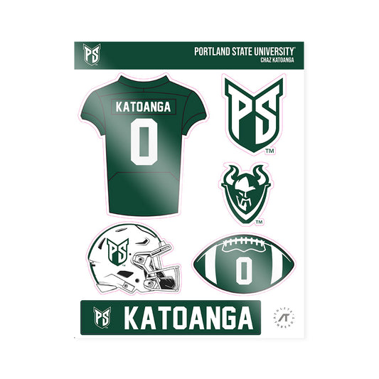 Portland State - NCAA Football : Chaz Katoanga - Sticker Sheet-0